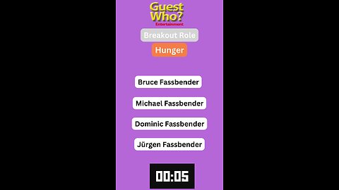 Guest This Actor #265 Like A Quick Quiz? | Hunger