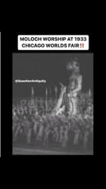 Historic footage of child sacrifice deity Moloch at Chicago's 1933 World Fair