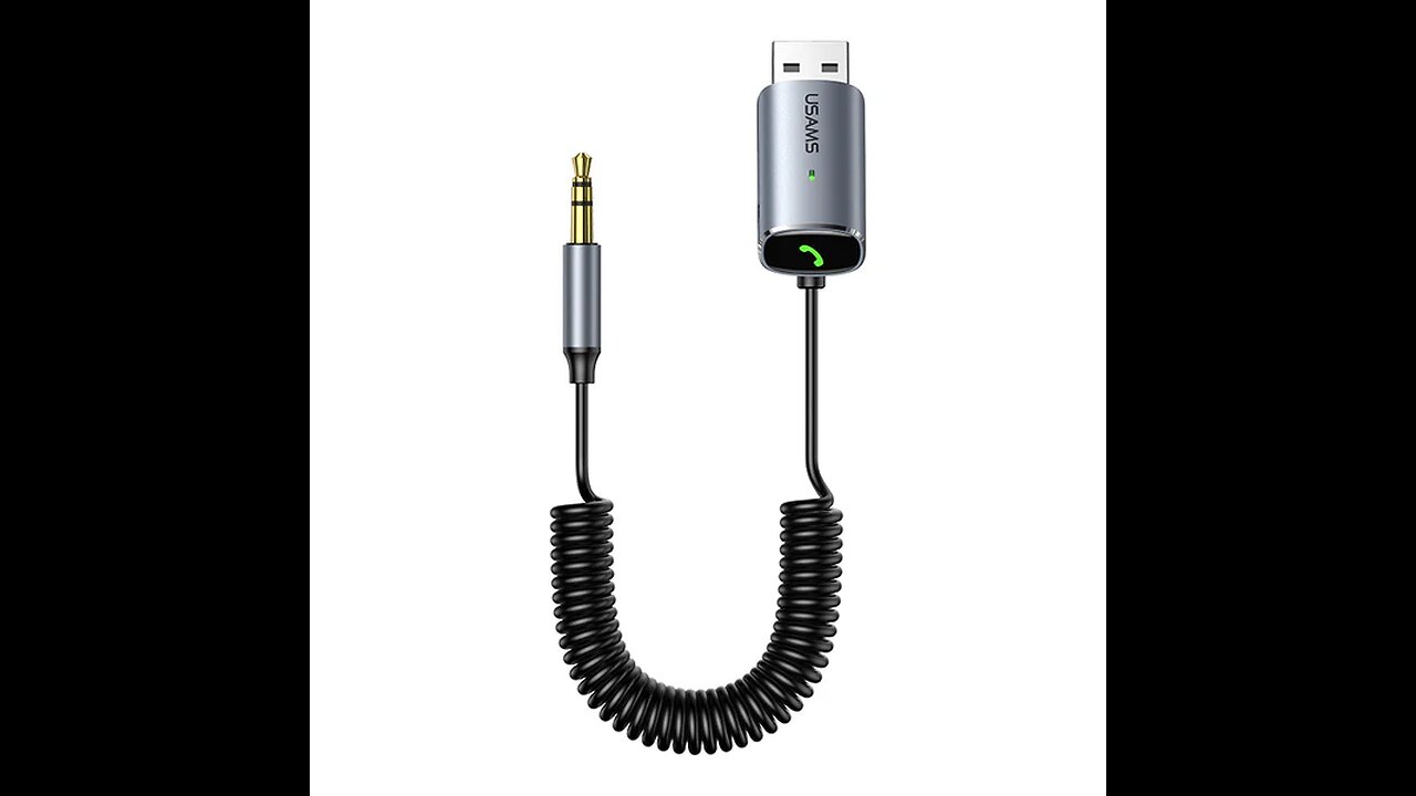 Car Bluetooth 5.0 Adapter, with3.5mm Aux Jack, for Music Streaming & Hands-free Calling