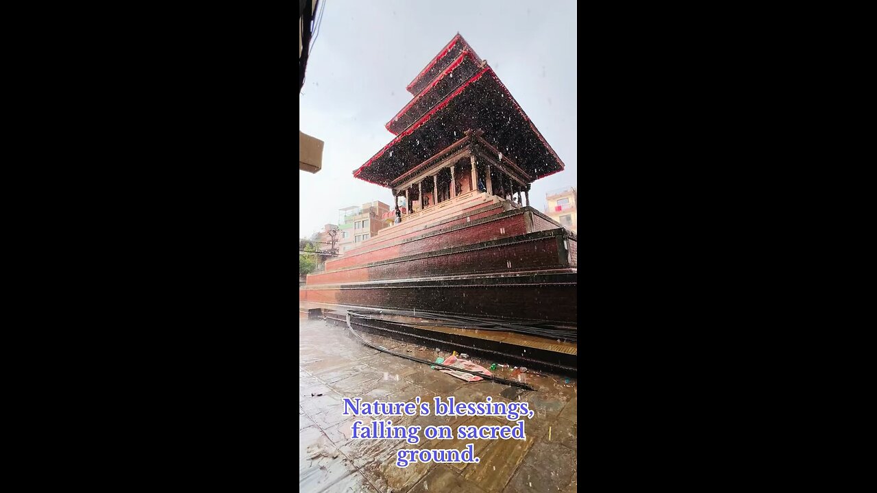 Temple and Rain