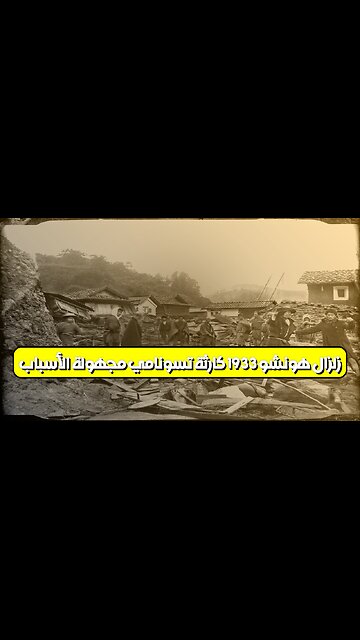 زلزال هونشو 1933: كارثة تسونامي مجهولة الأسباب #زلزال_اليابان #تسونامي #هونشو