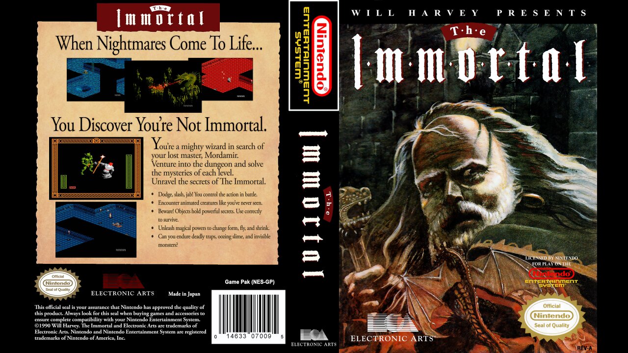 The Immortal (NES) No deaths (no-dim hack)