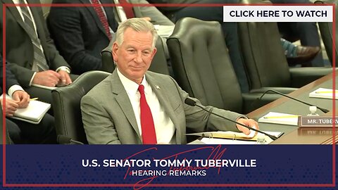 Senator Tuberville Speaks at VA Hearing on Medication Management