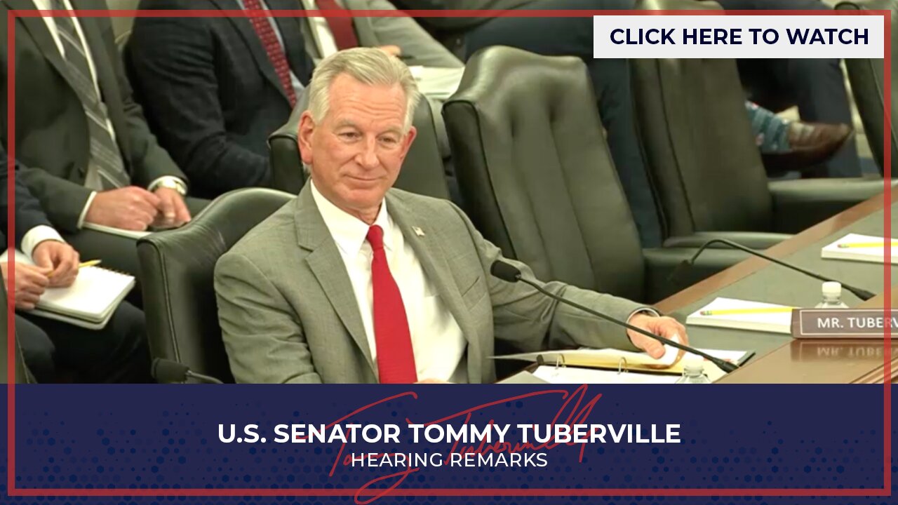 Senator Tuberville Speaks at VA Hearing on Medication Management