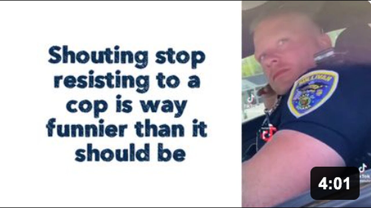 Shouting stop resisting to a cop is way funnier than it should be 😂