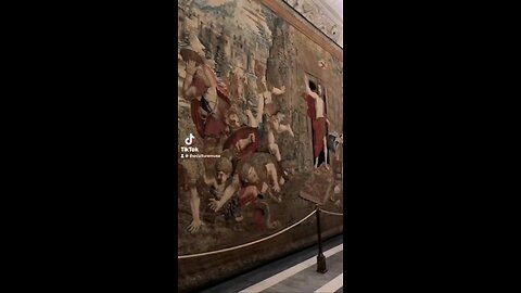 1500s Belgian tapestry with 3D effect.