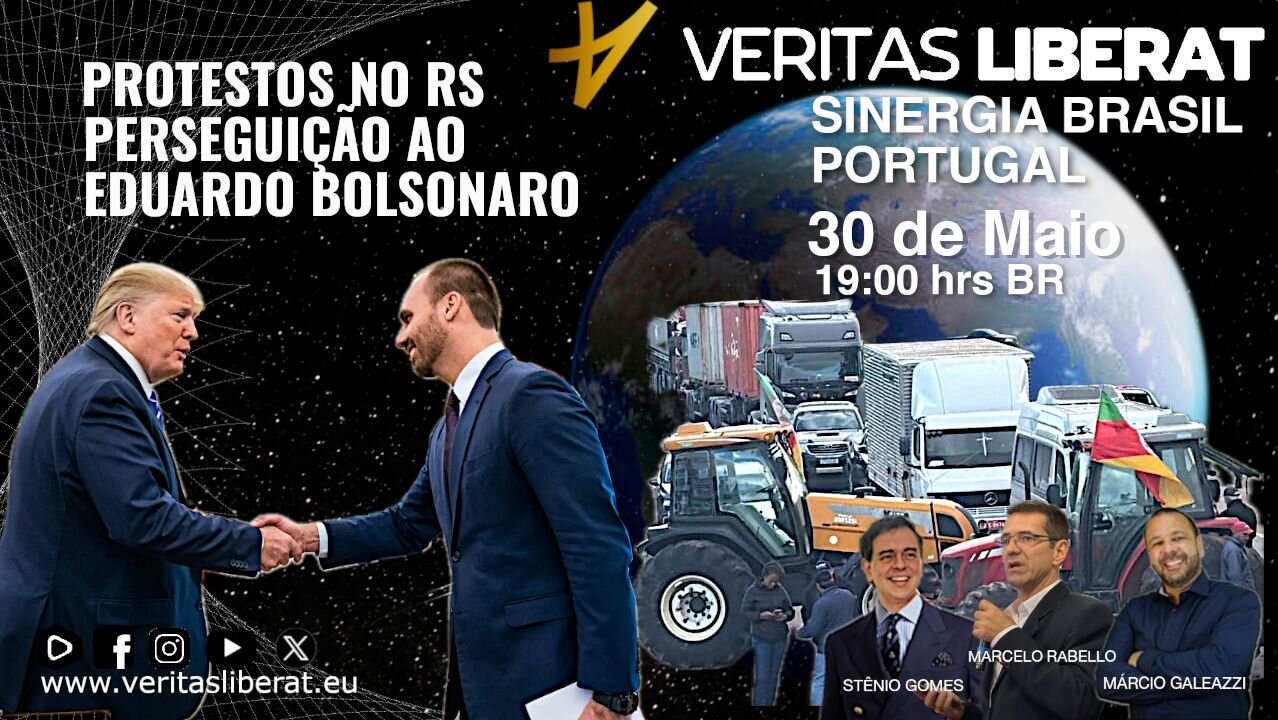 Sinergia Brasil Portugal - 30/05/2025 - Protestos RS - Perseguição ao Eduardo Bolsonaro