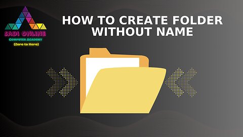 Hidden Folder Trick on Windows: Create a Folder with NO NAME!