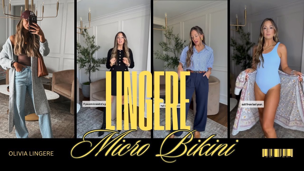 Olivia’s 2025 Lingerie Try-On 👙 Amazon Micro Bikini & Sheer Sets Haul | ASMR