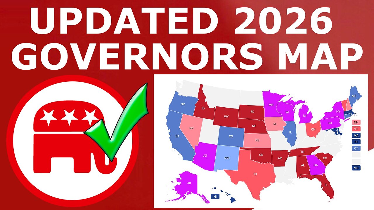 Updated 2026 Governors Map Prediction (April 21, 2025)