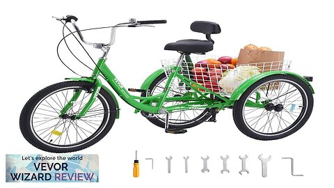 VEVOR Adult Tricycles Bike 7 Speed Adult Trikes 26 Inch Three-Wheeled Bicycles Review