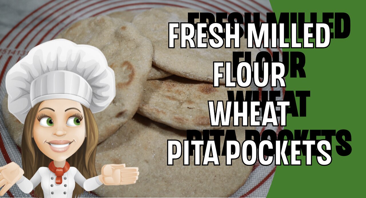 Fresh Milled Whole Wheat Flour Pita Pockets