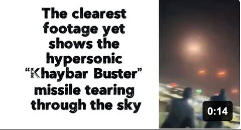 The clearest footage yet shows the hypersonic “Khaybar Buster” missile tearing through the sky