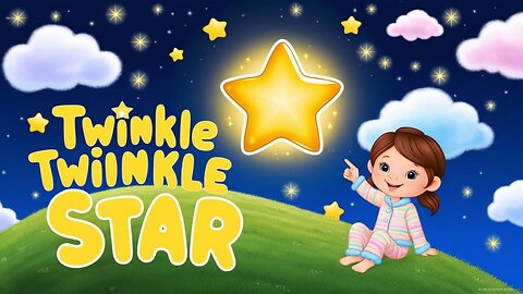 Twinkle Twinkle Little Star. Nursery rhyme for kids.