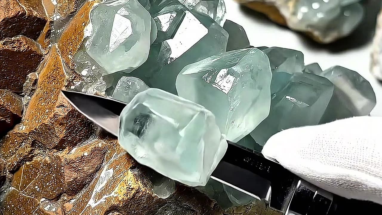 Crystal Cutting ASMR #satisfying #asmrvideo #asmr #oddlysatisfying #veo3