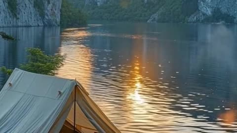 Camping on River bank