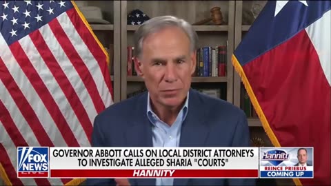 Gov Abbott - NO Sharia Law Or Sharia Courts In Texas