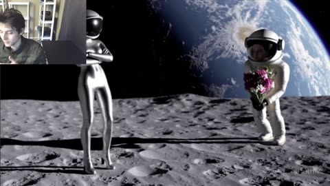 A Man Gets Rejected By A Woman In The Dating Market On The Moon Fake Video With Live Commentary