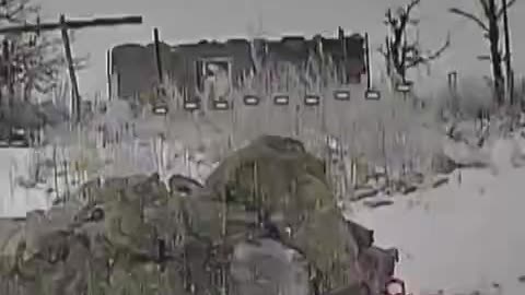 Russian Soldier Comes Face-to-Face with Drone