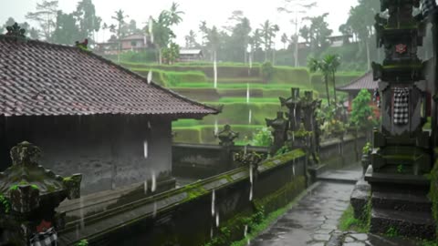 Beautiful Rainy Season Ambience BALI