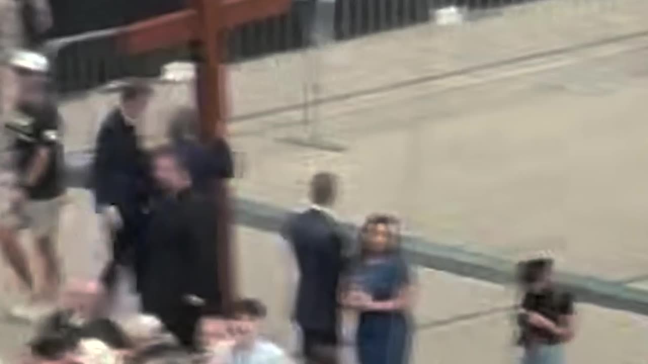 Giant Cross Carried into Stadium for Charlie Kirk Memorial