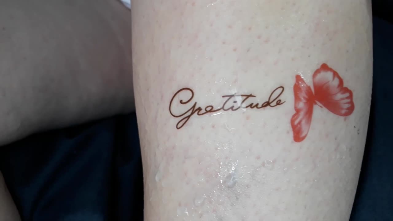 butterfly gratitude temporary tattoo sticker magic art design