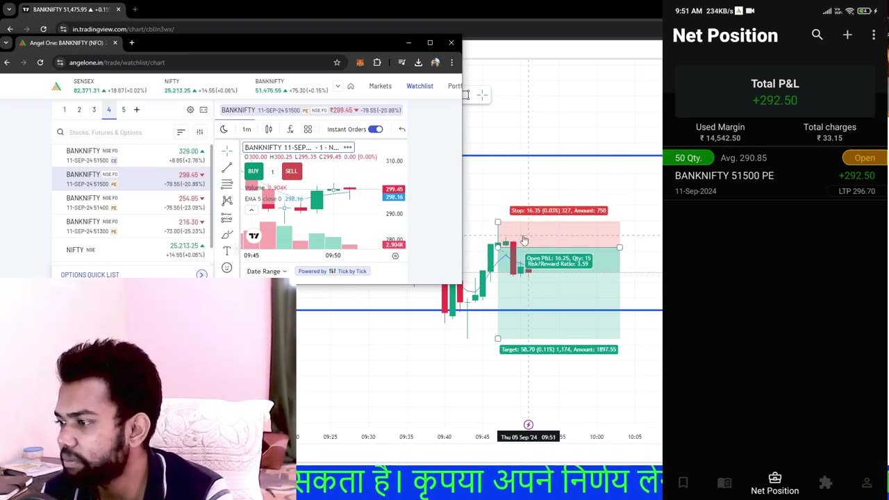 #Day 7 5K To 100K challenge Trading _ Live Scalping 5Ema Trading _ Option Buying _ 09_05_2024 Live