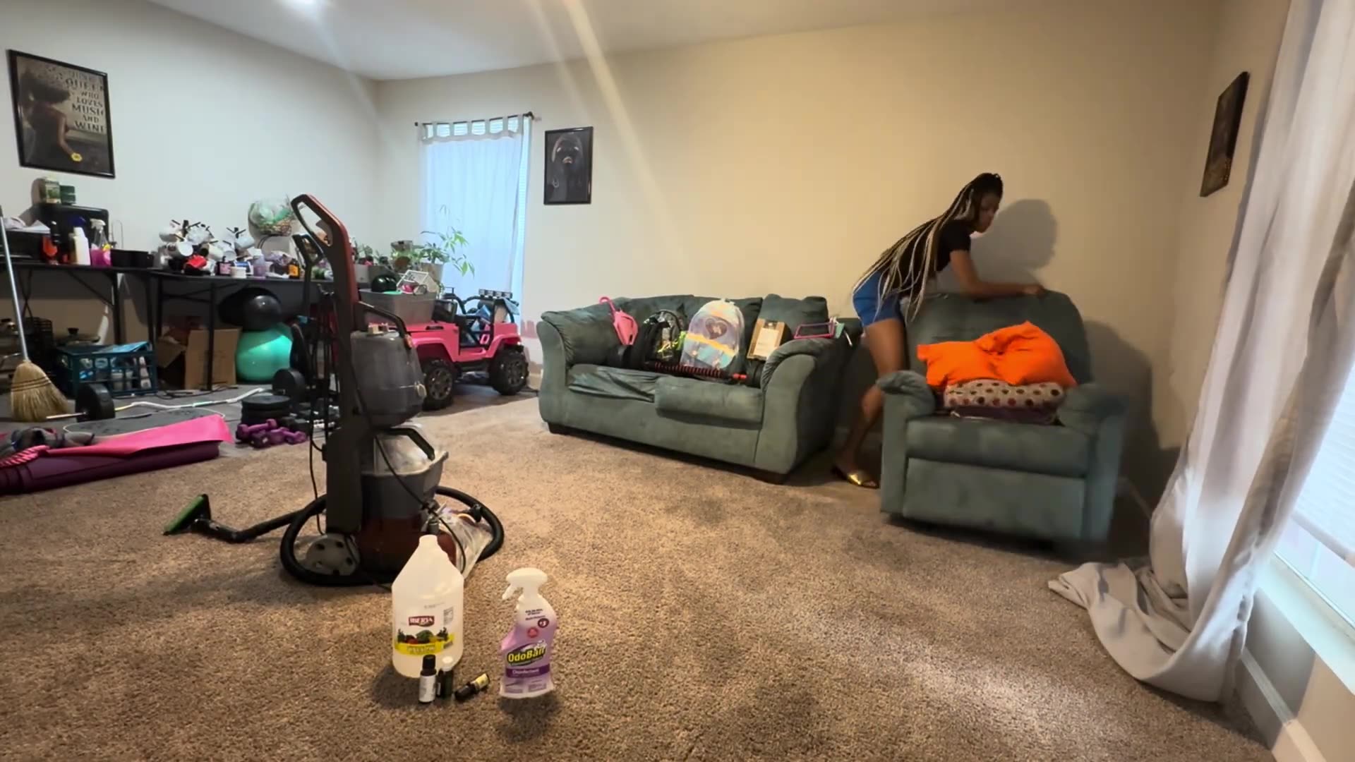 Triple Carpet Cleaning ｜ Sweep, Vacuum & Shampoo ｜ Satisfying Deep Clean