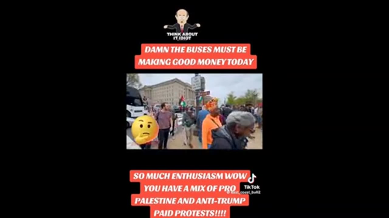 Bused in and paid - "These People are Stupid" ..