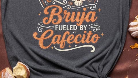 ¿Bruja, pan dulce y cafecito? Esta camiseta soy yo en modo Halloween #cafecito #brujita