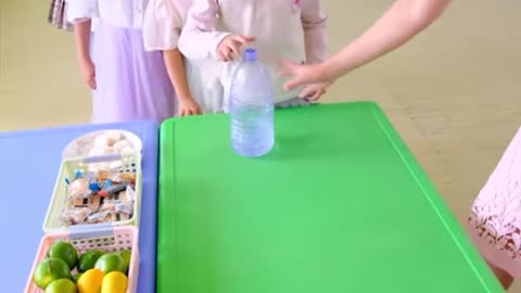 Super fun game with water bottle flipping for kids!