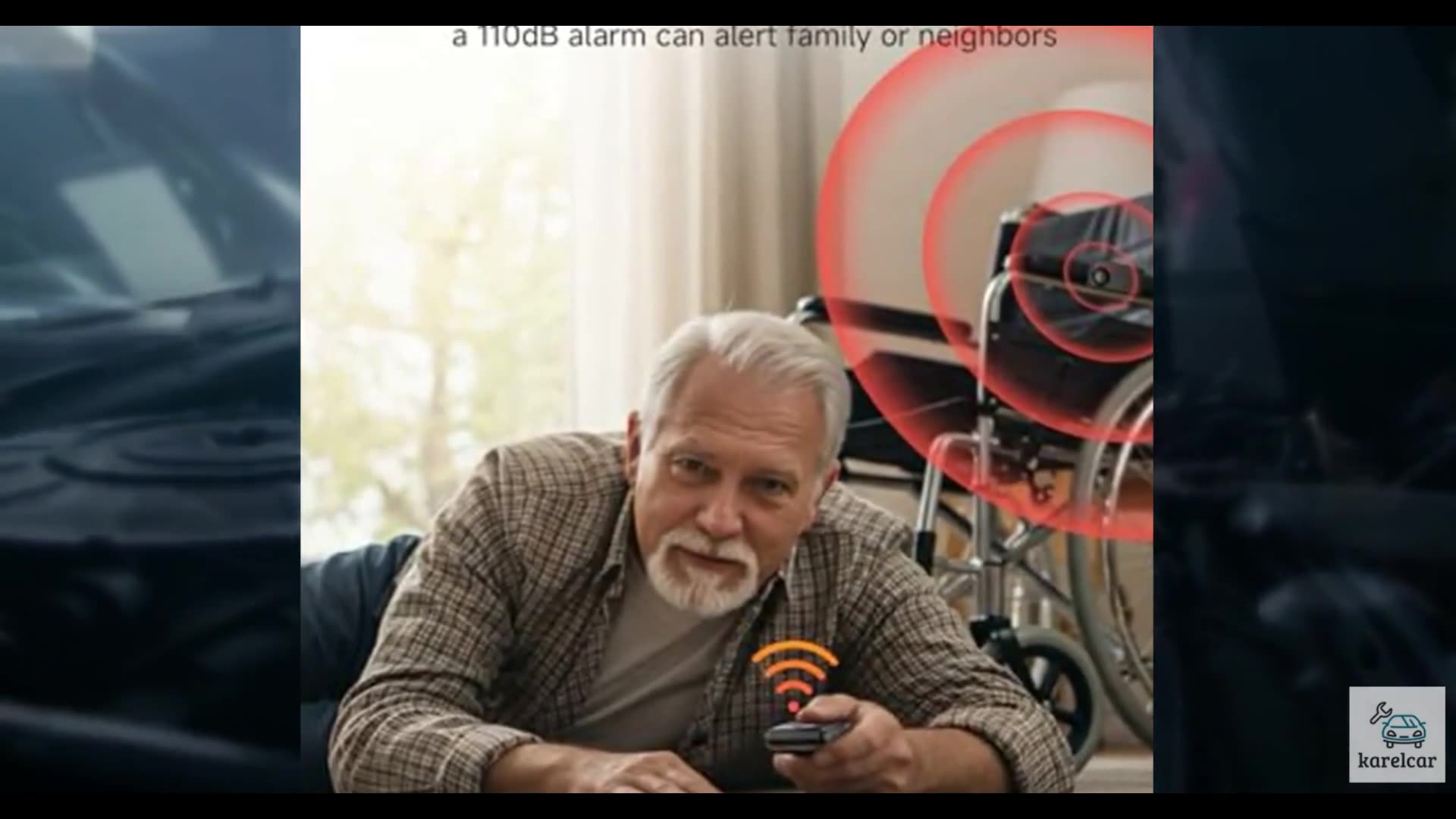 110dB Car Alarm System, Anti-Theft Vibration Alarm with 10 Levels Sensitivity Ad