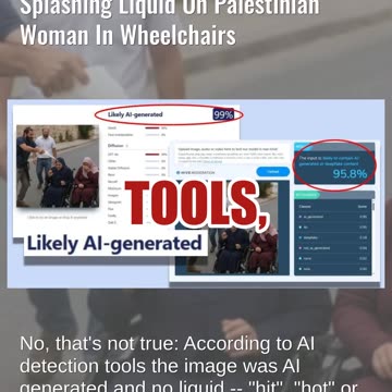 Fact Check: AI Image Does NOT Show Actual Jewish Settlers Splashing Liquid On Palestinian Women
