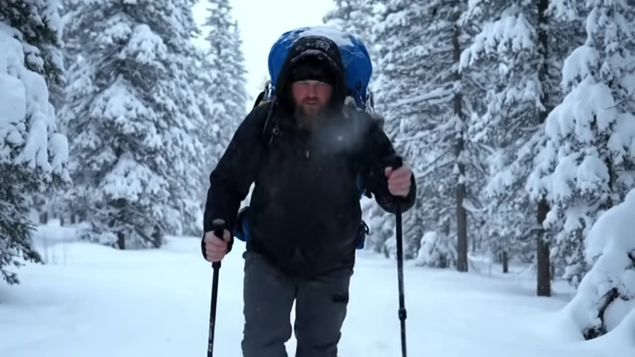 Blizzard Winds Nearly Rip My Hot Tent Apart!