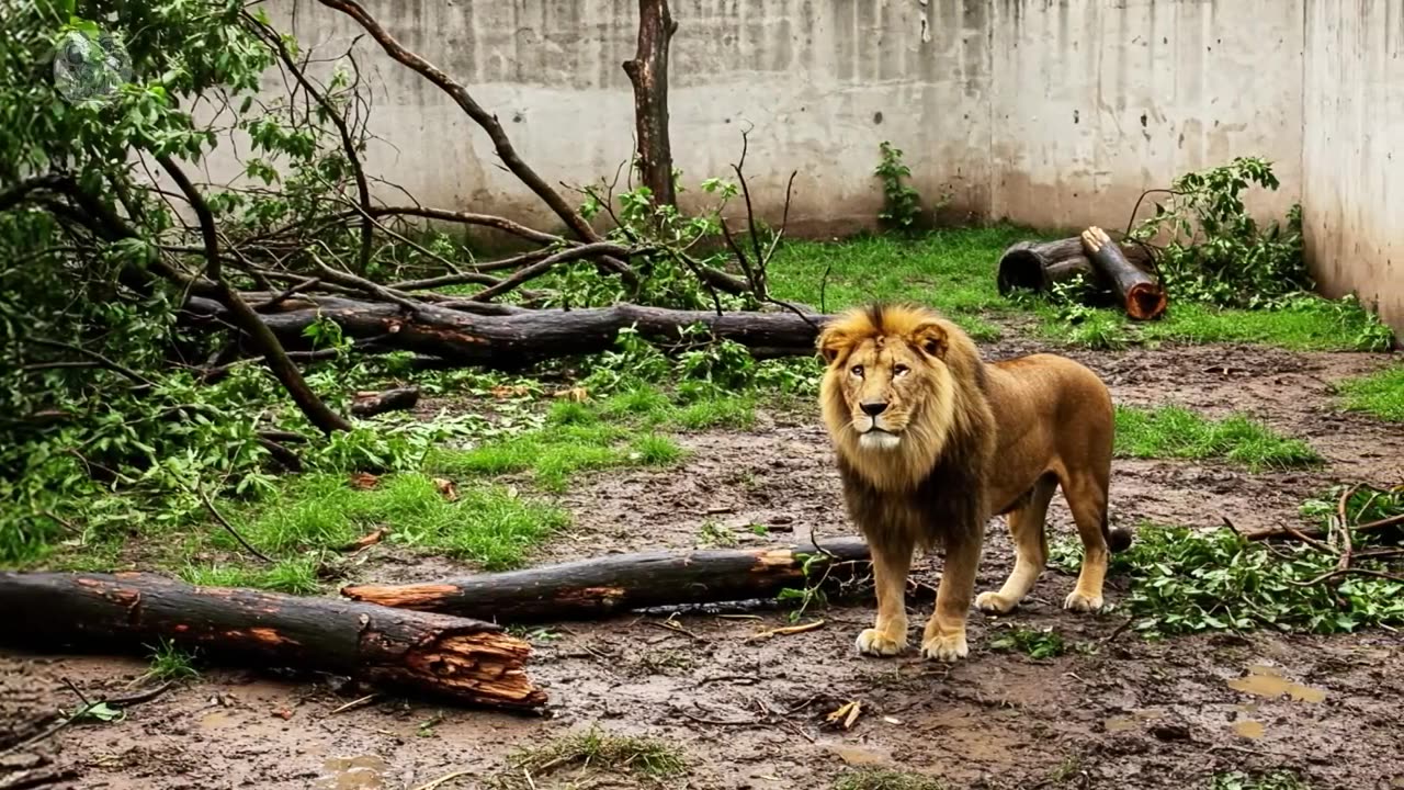 Lion escapes cage and is attacked by bear. What happens next will shock you