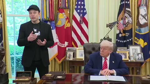 The statement of Elon Musk about DOGE in the Oval Office with President Donald J. Trump.