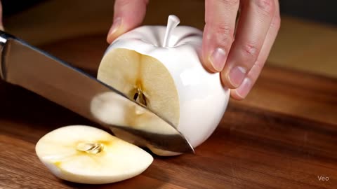 Asmr!! Cutting White apple