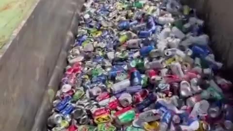 Satisfying can crushing.