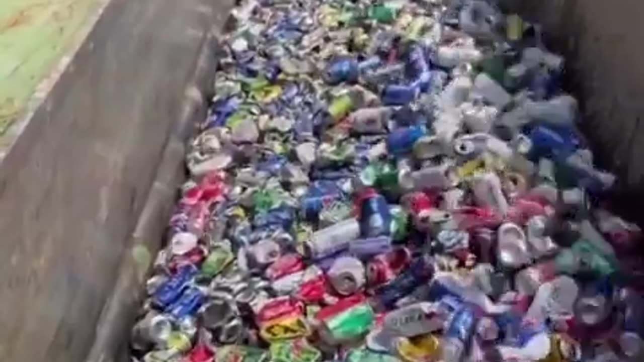 Satisfying can crushing.