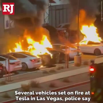 Las Vegas - domestic terrorist set ablaze several Tesla vehicles