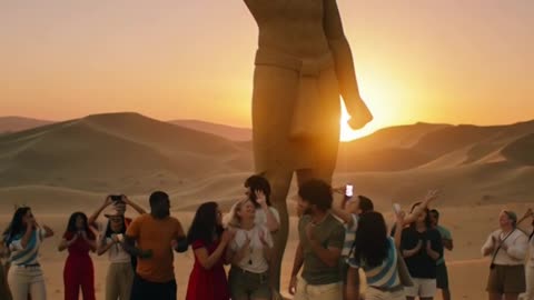 تمثال فرعونى من فرحته بلمة الناس حوليه قام رقص