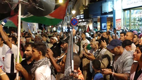مسيرة شعبية بطنجة لدعم فلسطين ومناهضة التطبيع 28 08 2025 رسالة الى الرباط