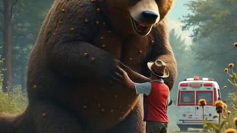 Honey bees attacked the bear