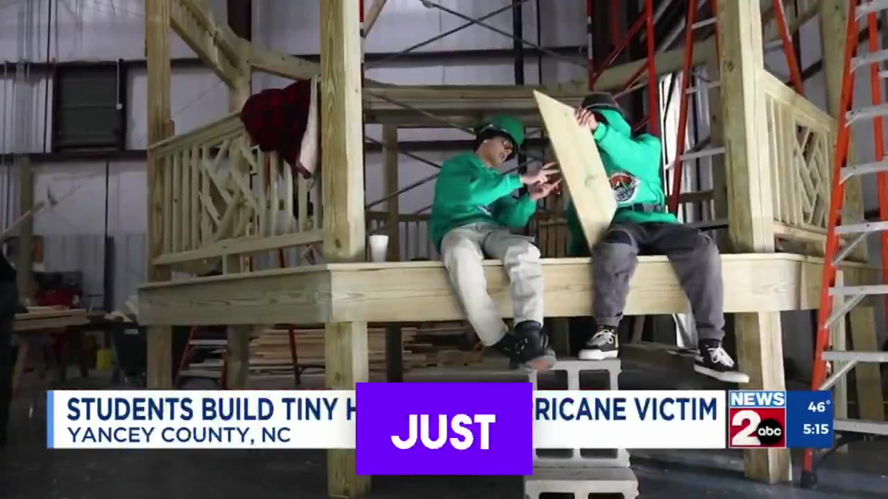 NC high-school students in Yancey County build tiny homes for hurricane victims