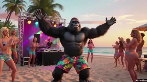 Mateo a day in Miami Beach. 🦍
