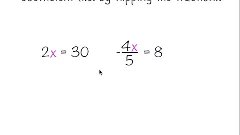 Equations | Removing a Coefficient