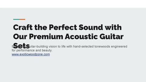 Discover premium acoustic guitar sets at Exotic Wood Zone