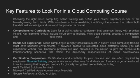 How to Find the Best Cloud Computing Training Programs in 2025?