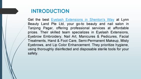 Get the best Eyelash Extensions in Shenton's Way