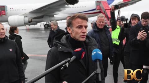 Macron, on Greenland visit, berates Trump for threats against the territory